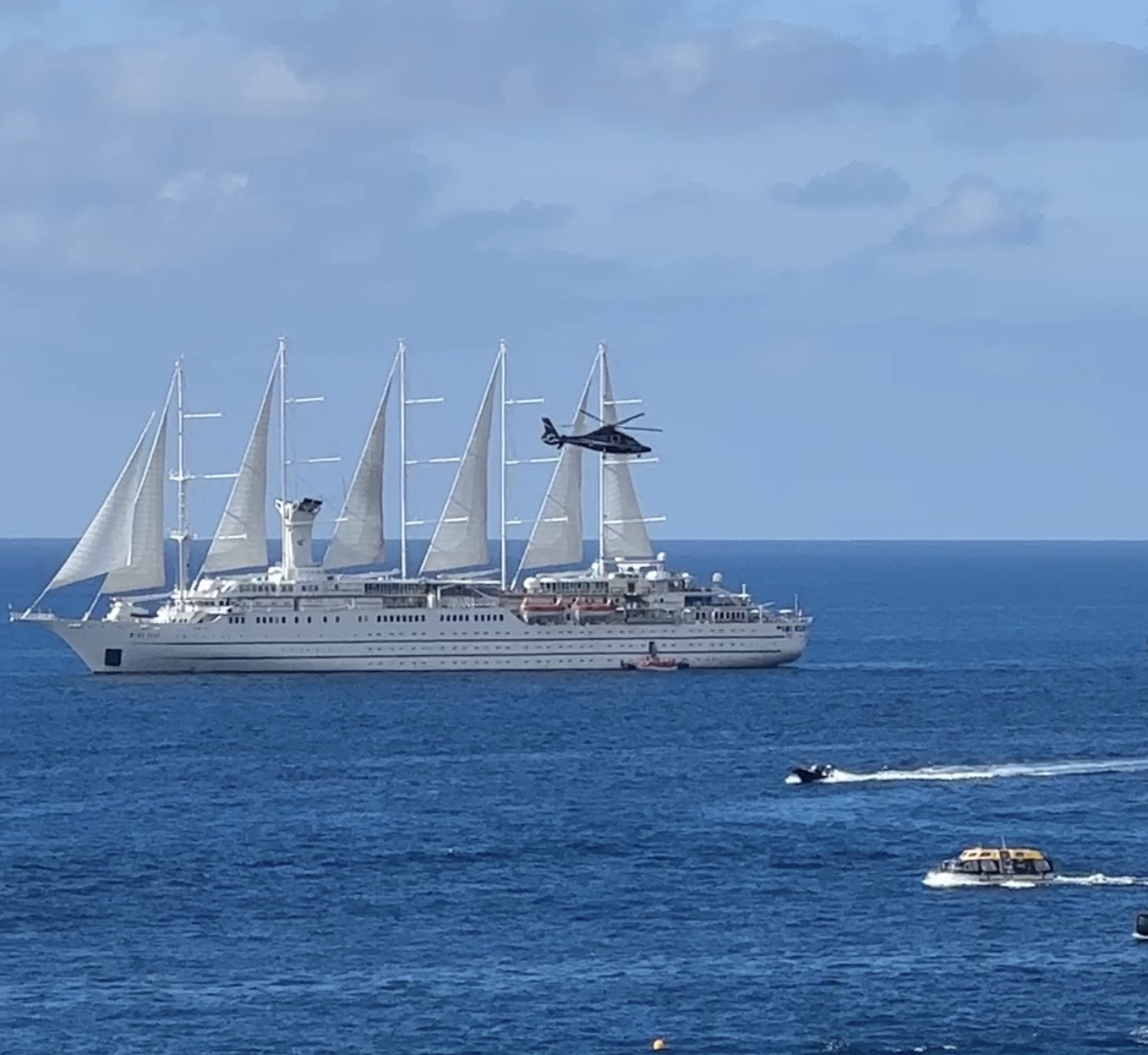 Ausblick von der Explora 1 aufs Meer am Morgen des 07.06.2026 in Monaco, vor dem Formel 1 Grand Prix