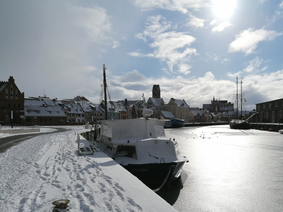 Hafen Wismar im Winterschlaf